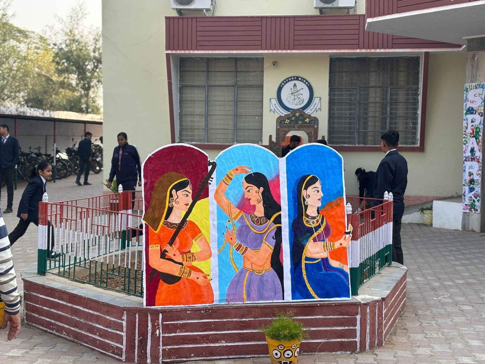 Art display in school campus
